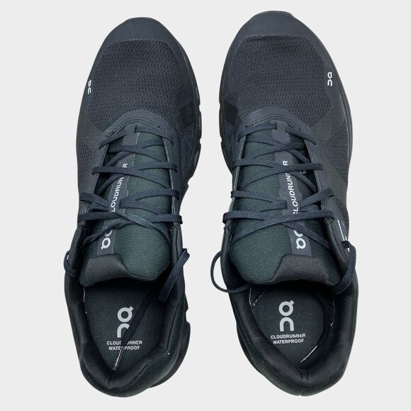 On Cloudrunner Black Waterproof Sneakers Athletic Running Shoes 52.98639 - Picture 7 of 11